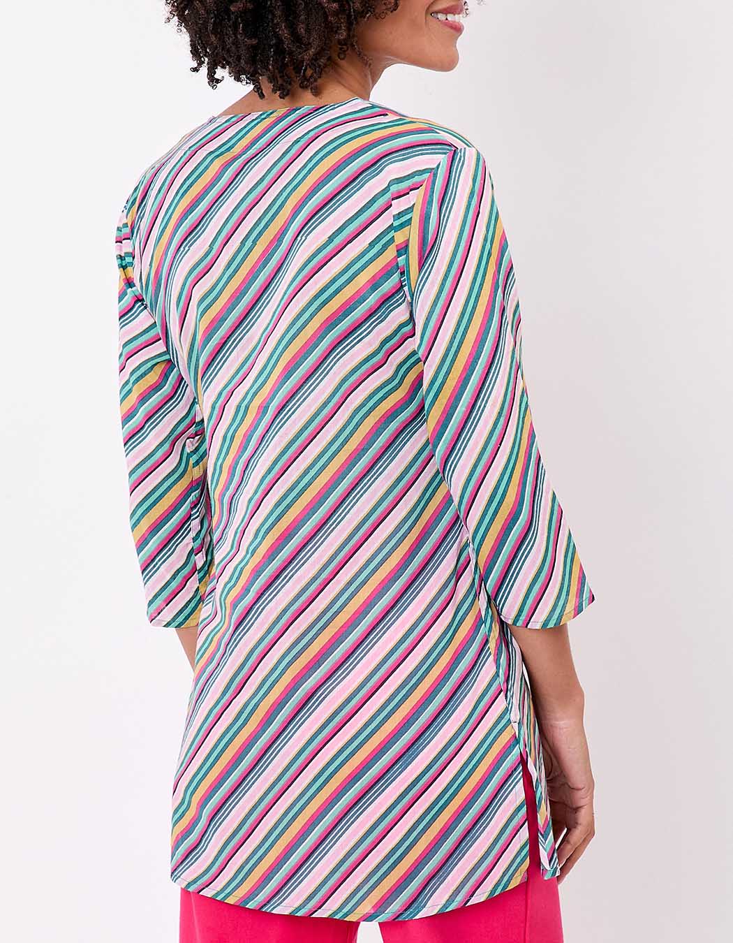 Printed organic cotton tunic femme La Fiancée