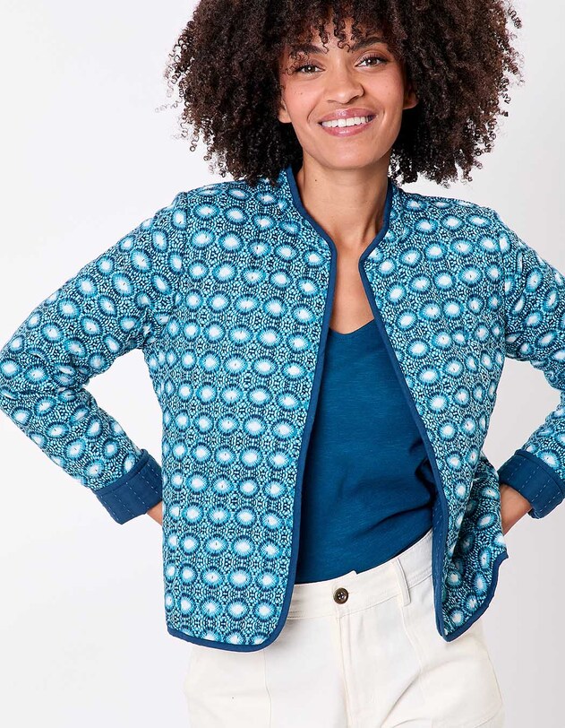 Reversible organic cotton quilted jacket femme La Fianc&eacute;e