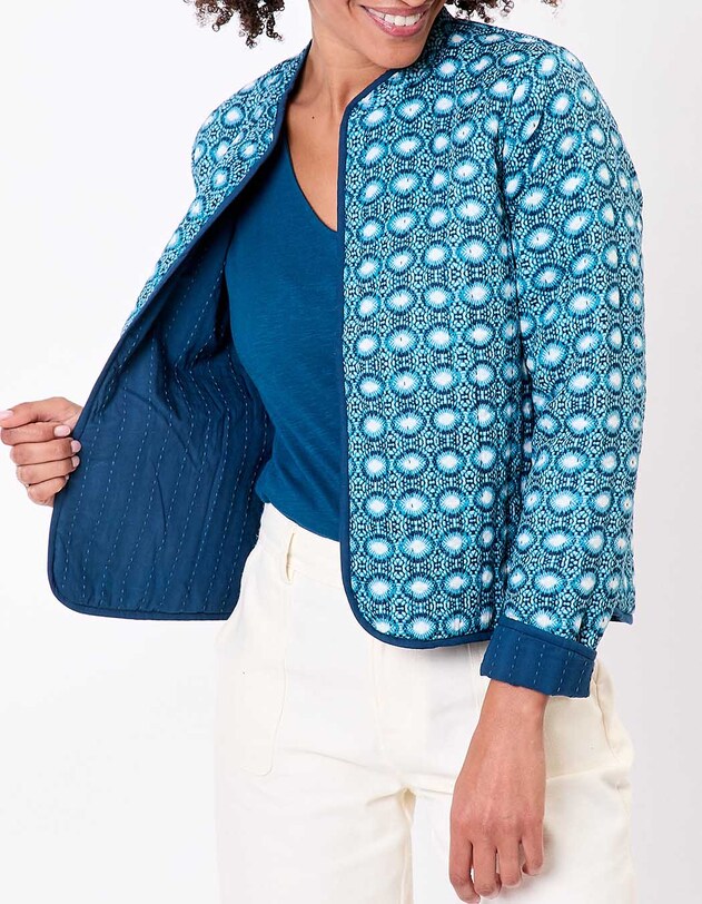 Reversible organic cotton quilted jacket femme La Fianc&eacute;e