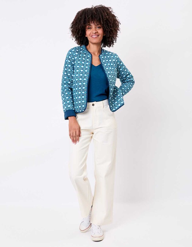 Reversible organic cotton quilted jacket femme La Fianc&eacute;e