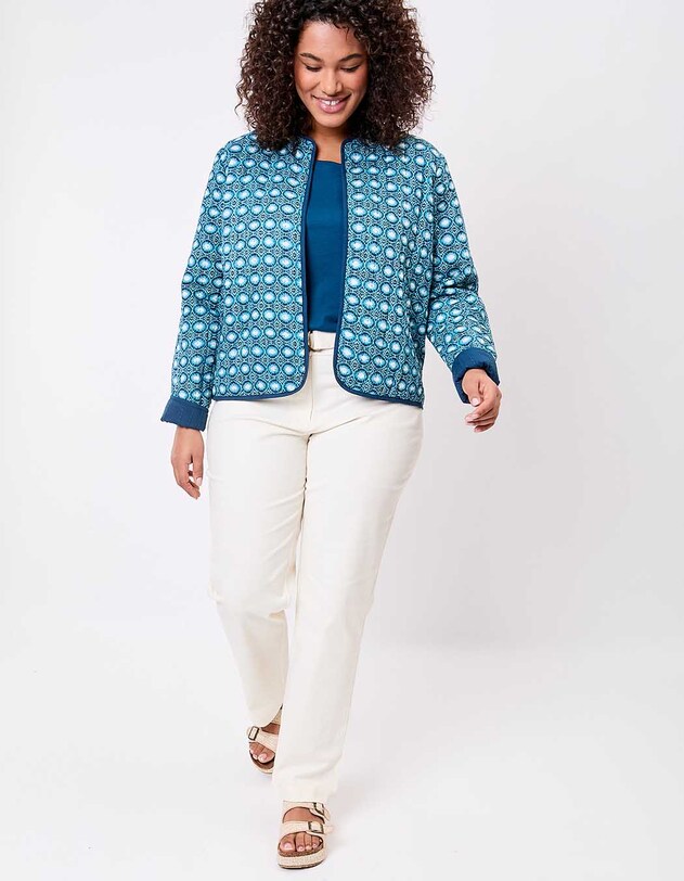Reversible organic cotton quilted jacket femme La Fianc&eacute;e