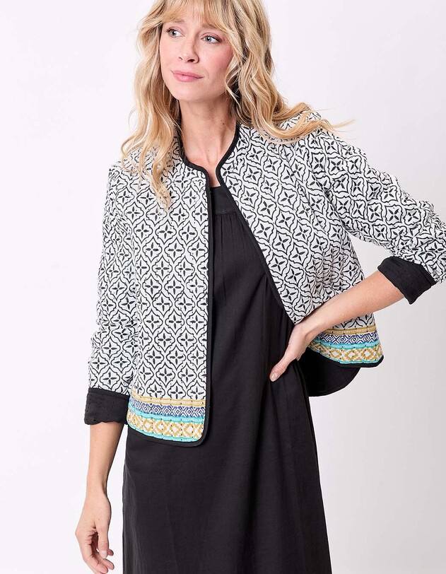 Reversible organic cotton quilted jacket femme La Fianc&eacute;e
