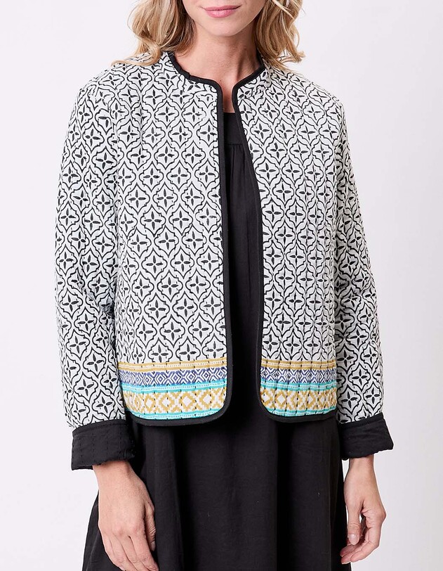 Reversible organic cotton quilted jacket femme La Fianc&eacute;e