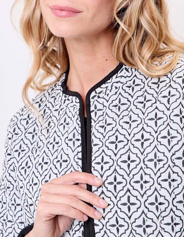 Reversible organic cotton quilted jacket femme La Fianc&eacute;e