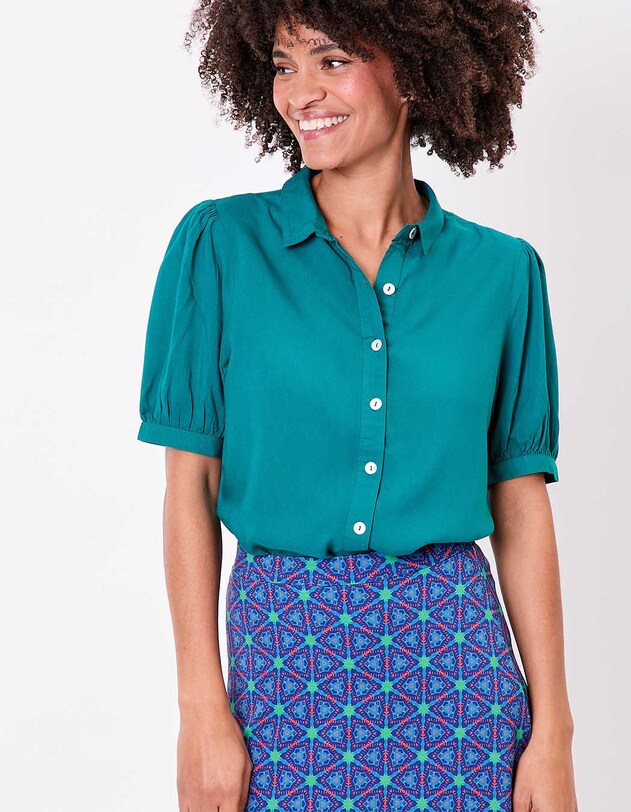 Fluid short-sleeve blouse femme Princesse Nomade