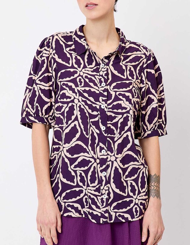 Fluid short-sleeve blouse femme Princesse Nomade