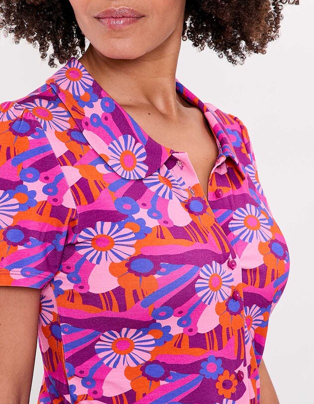 Short-sleeve knit blouse femme Princesse Nomade