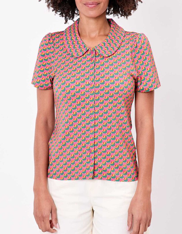 Short-sleeve knit blouse femme Princesse Nomade