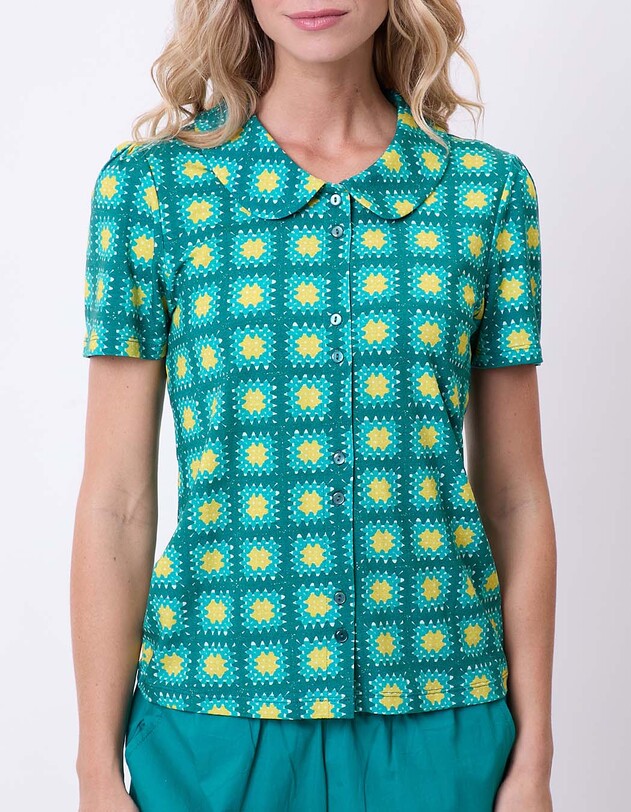Short-sleeve knit blouse femme Princesse Nomade