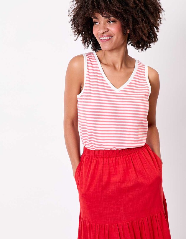 Organic cotton striped tank top femme Princesse Nomade