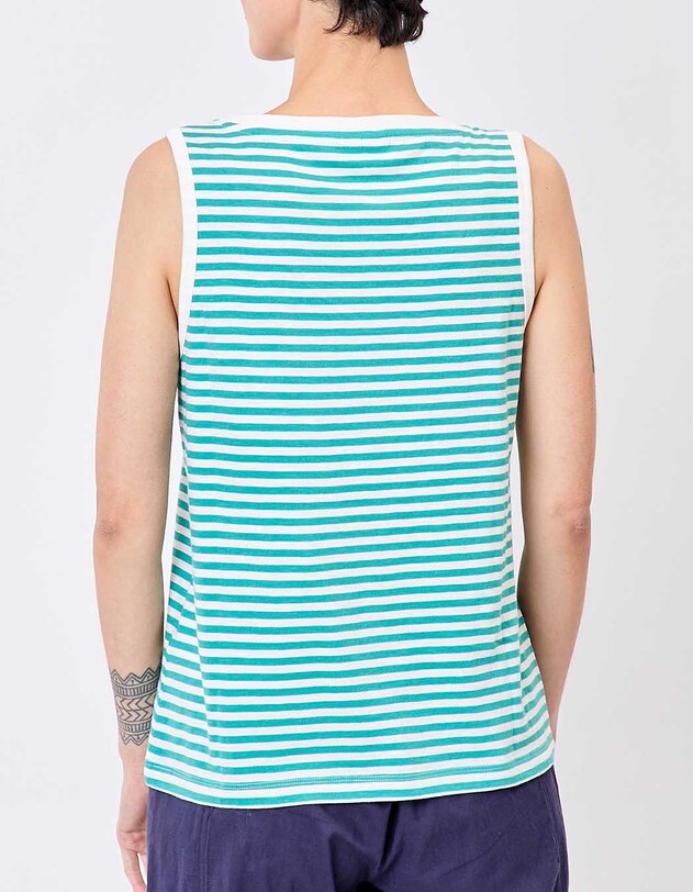 Organic cotton striped tank top femme Princesse Nomade