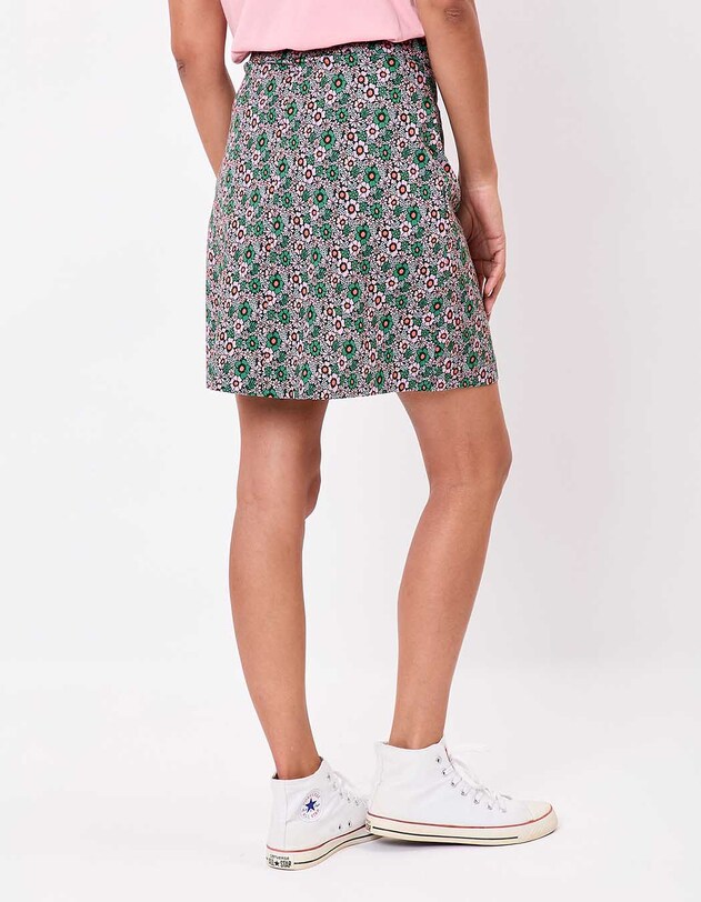 Short flared stretch cotton skirt femme Princesse Nomade