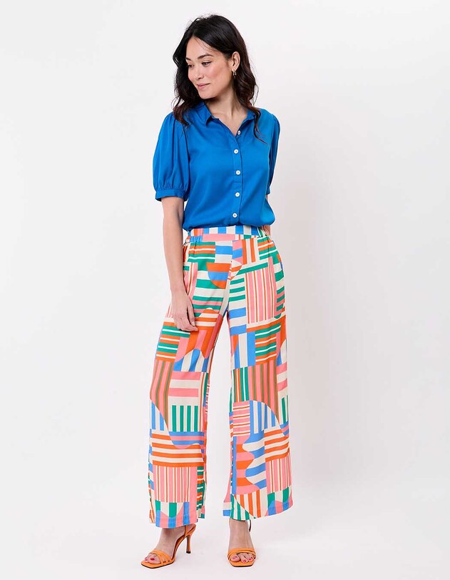Flowy elasticated wide-leg trousers femme Princesse Nomade