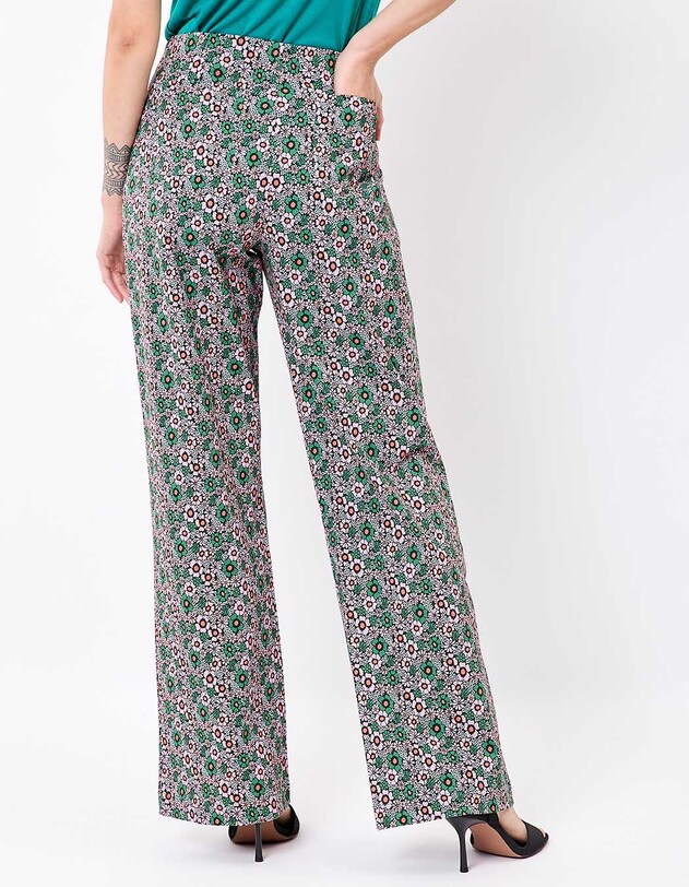 Wide sailor-style stretch cotton trousers femme Princesse Nomade
