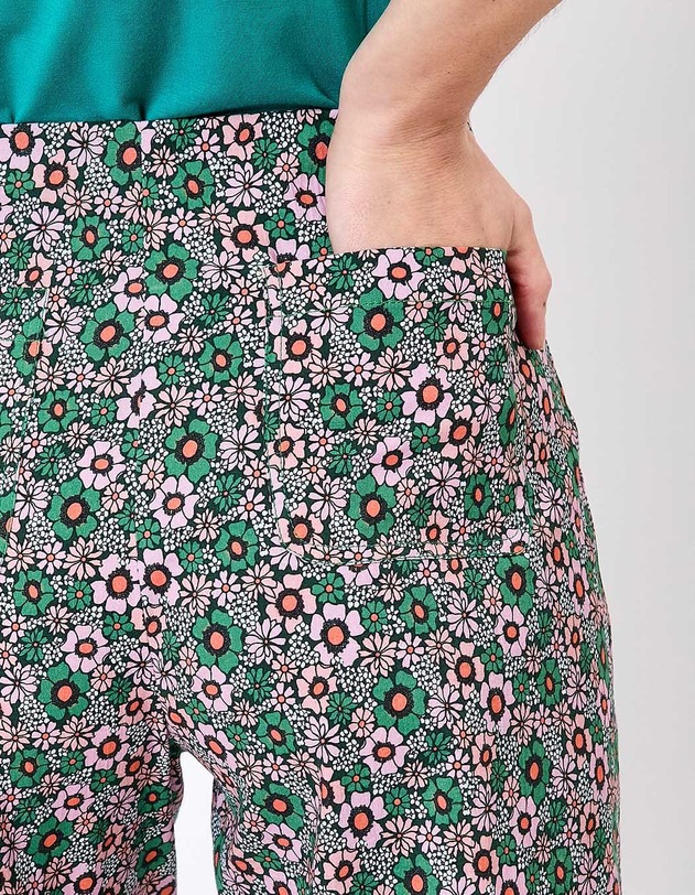 Wide sailor-style stretch cotton trousers femme Princesse Nomade