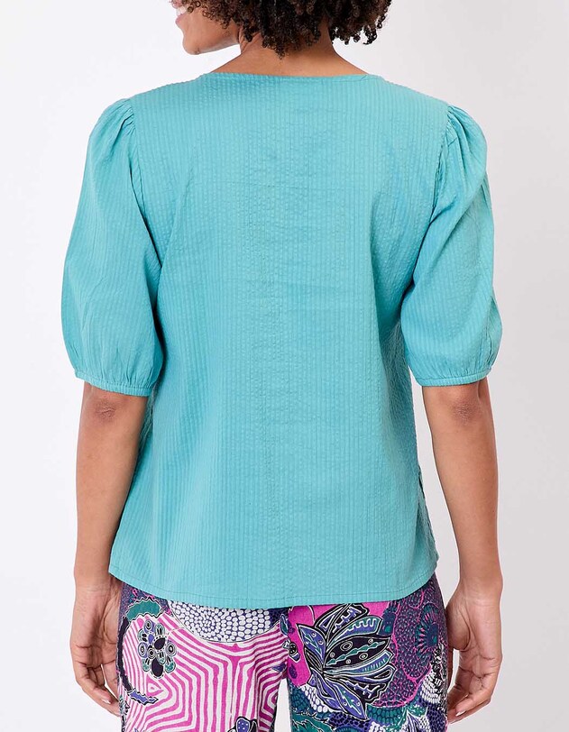 Balloon sleeve gauze cotton blouse femme Princesse Nomade