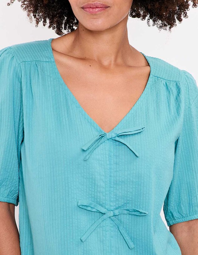 Balloon sleeve gauze cotton blouse femme Princesse Nomade