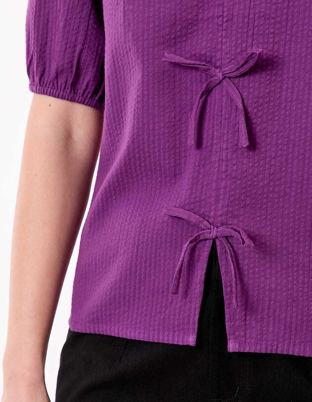 Balloon sleeve gauze cotton blouse femme Princesse Nomade