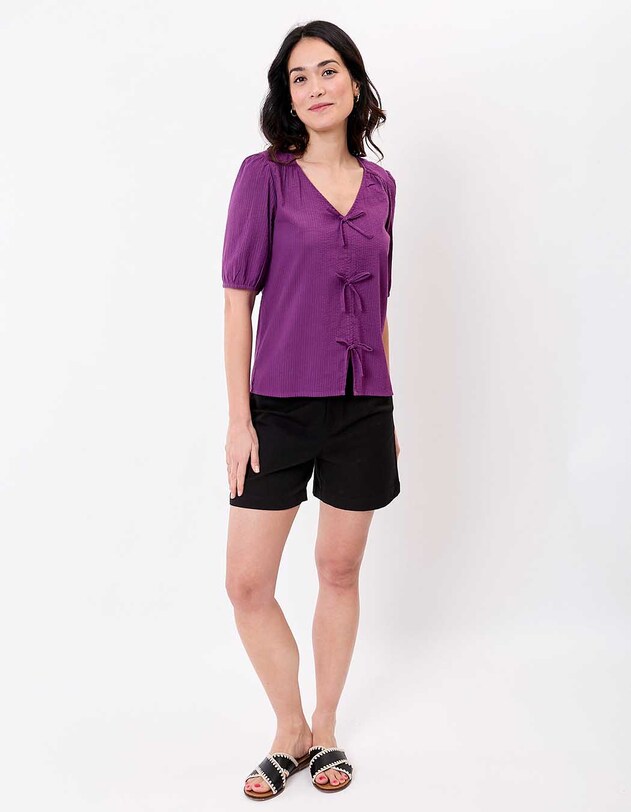 Balloon sleeve gauze cotton blouse femme Princesse Nomade