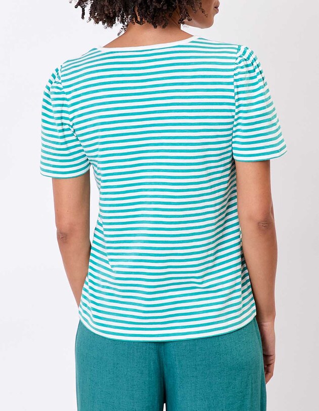 Organic cotton striped T-shirt femme Princesse Nomade