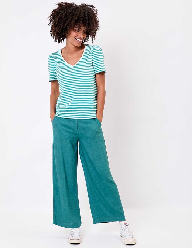 Organic cotton striped T-shirt femme Princesse Nomade