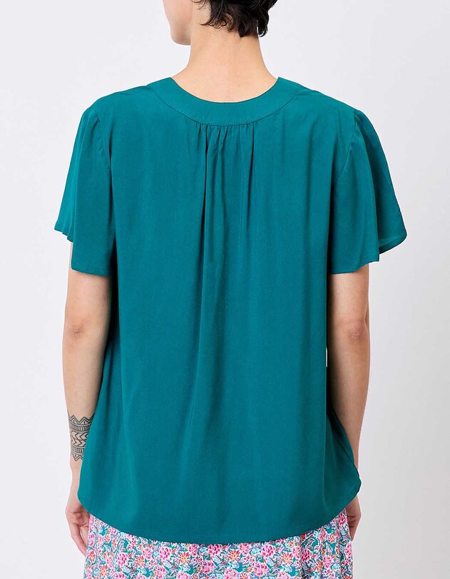 Loose flowy V-neck top femme Princesse Nomade