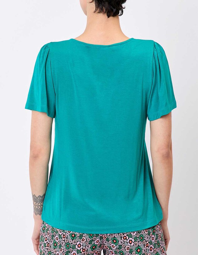 Flowy knit V-neck T-shirt femme Princesse Nomade