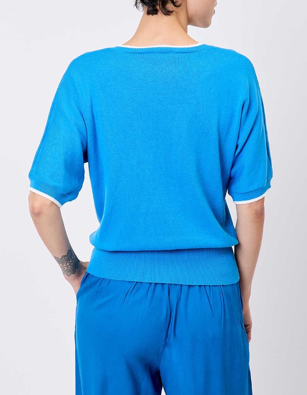 Lightweight plain cotton sweater femme Princesse Nomade