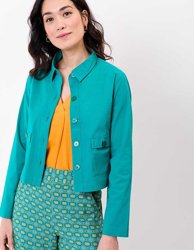 Short stretch cotton jacket femme Princesse Nomade