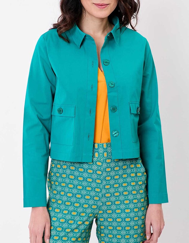 Short stretch cotton jacket femme Princesse Nomade