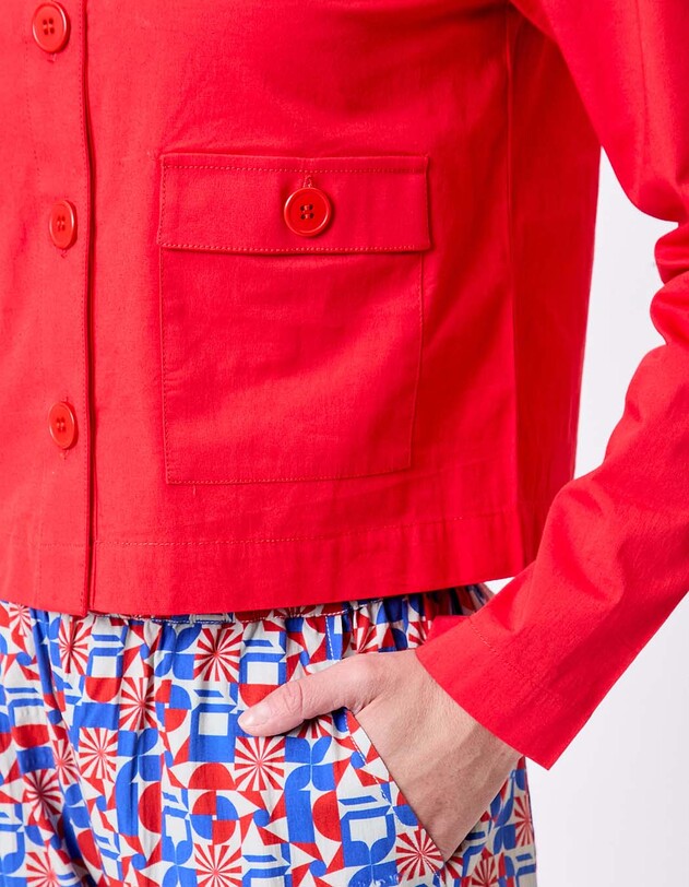 Short stretch cotton jacket femme Princesse Nomade
