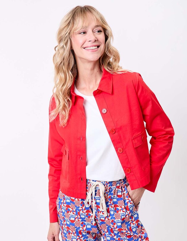 Short stretch cotton jacket femme Princesse Nomade