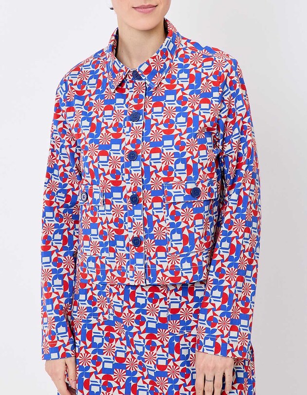 Short stretch cotton jacket femme Princesse Nomade