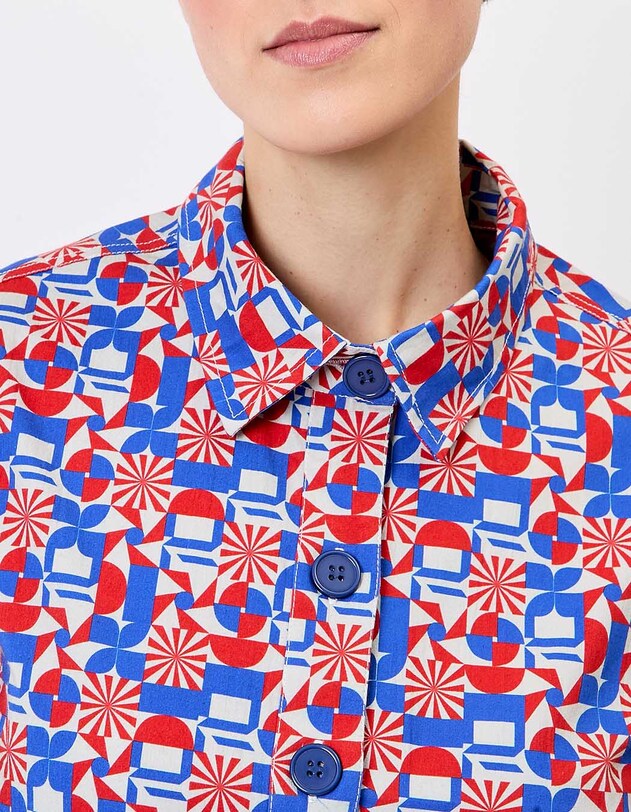 Short stretch cotton jacket femme Princesse Nomade