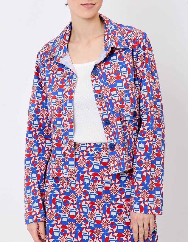 Short stretch cotton jacket femme Princesse Nomade