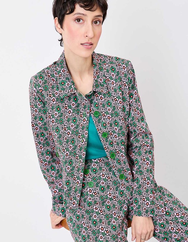 Short stretch cotton jacket femme Princesse Nomade