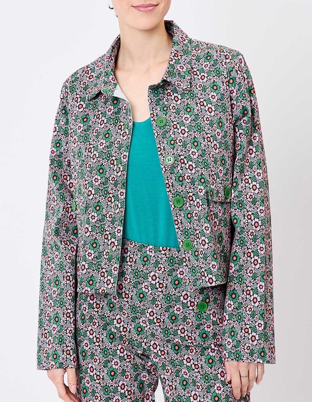 Short stretch cotton jacket femme Princesse Nomade