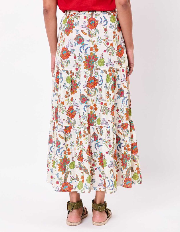Long organic cotton skirt with ruffles femme La Fianc&eacute;e