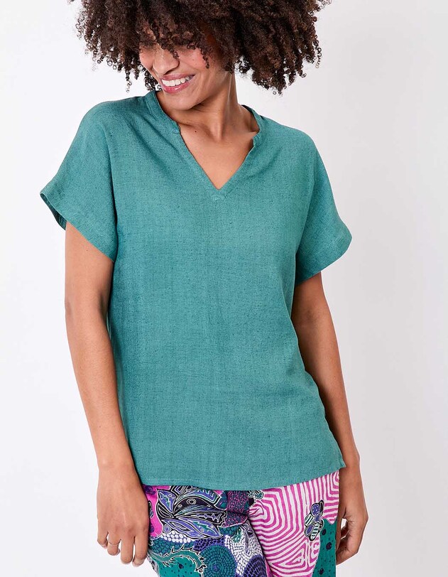Fluid linen T-shirt femme La Fianc&eacute;e