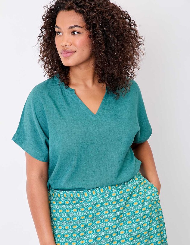 Fluid linen T-shirt femme La Fianc&eacute;e