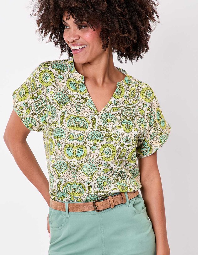 Fluid linen T-shirt femme La Fianc&eacute;e
