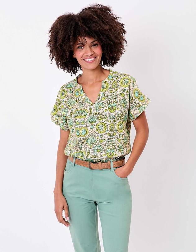Fluid linen T-shirt femme La Fianc&eacute;e