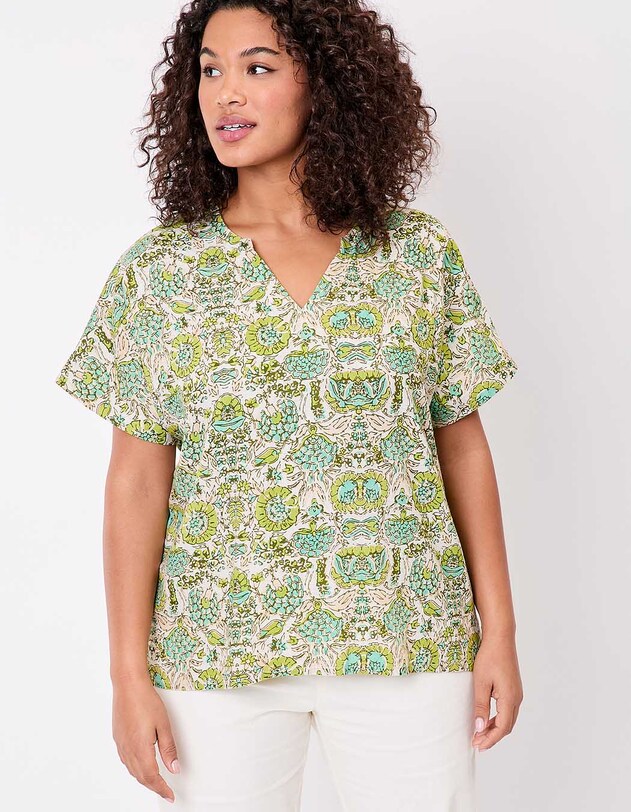 Fluid linen T-shirt femme La Fianc&eacute;e