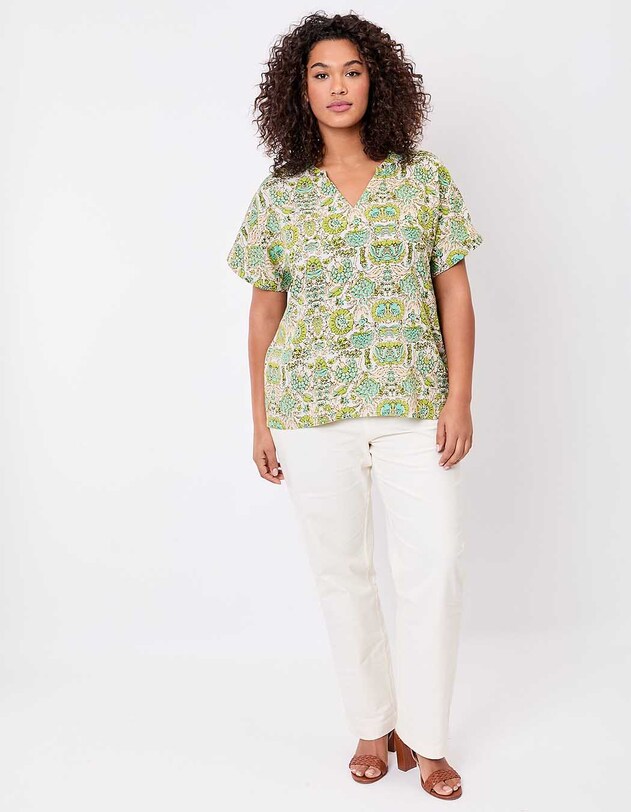 Fluid linen T-shirt femme La Fianc&eacute;e