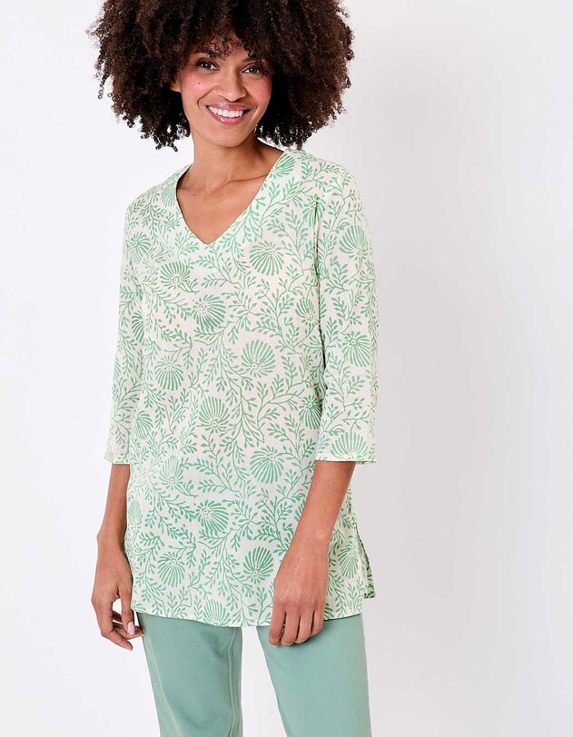 Printed organic cotton tunic femme La Fianc&eacute;e