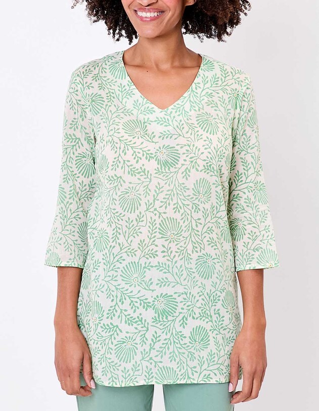 Printed organic cotton tunic femme La Fianc&eacute;e