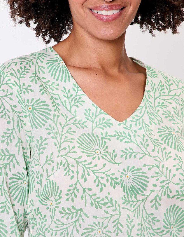Printed organic cotton tunic femme La Fianc&eacute;e