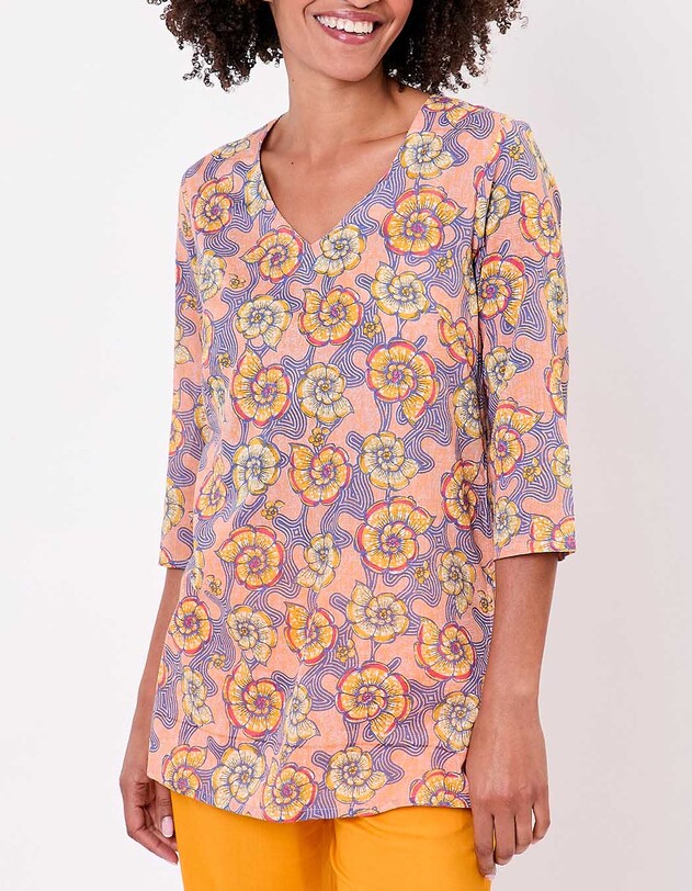 Printed organic cotton tunic femme La Fianc&eacute;e