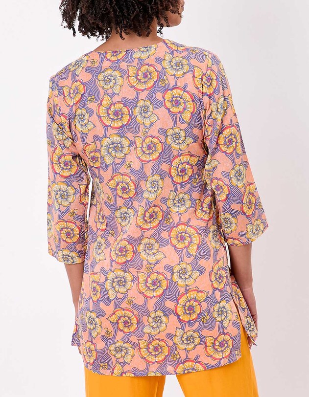 Printed organic cotton tunic femme La Fianc&eacute;e