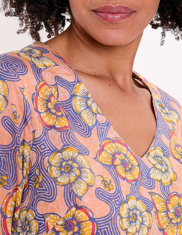 Printed organic cotton tunic femme La Fianc&eacute;e